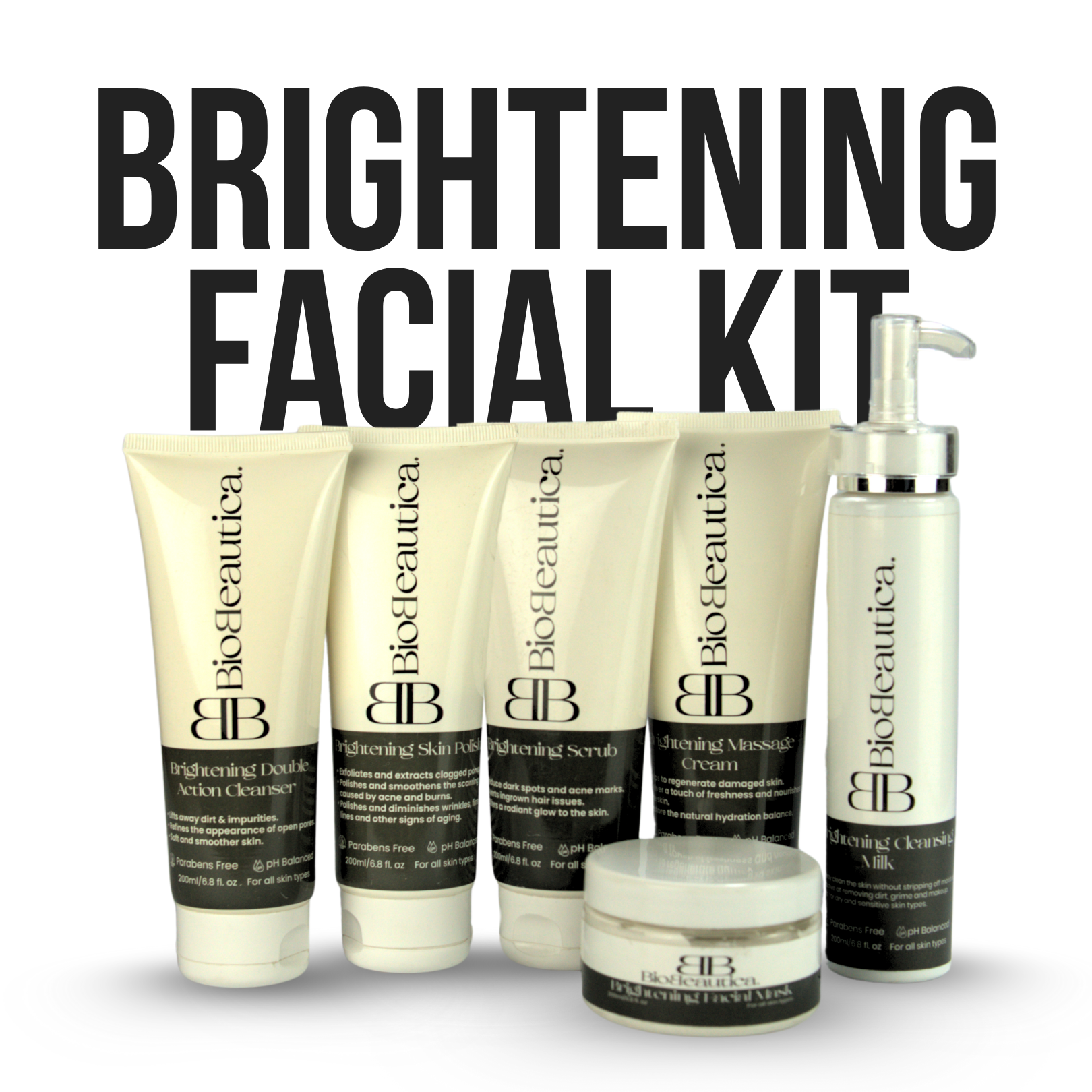 Complete Brightening Facial Kit – Glow in 6 Steps (No need Saloon)